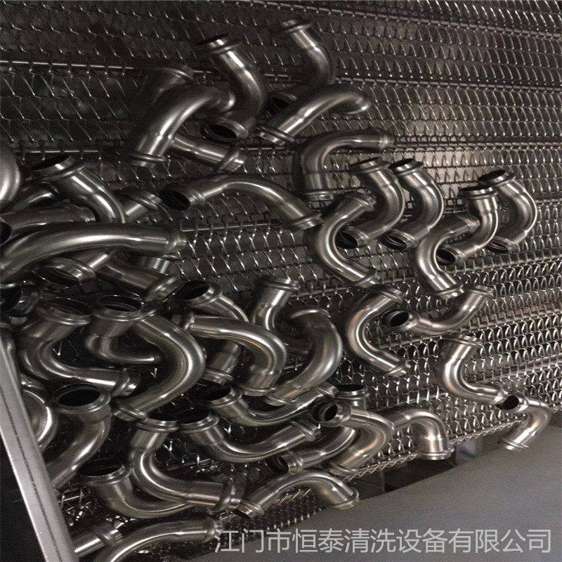不锈钢装饰管弯头超声波清洗机管件除油清洗烘干线ht-1580