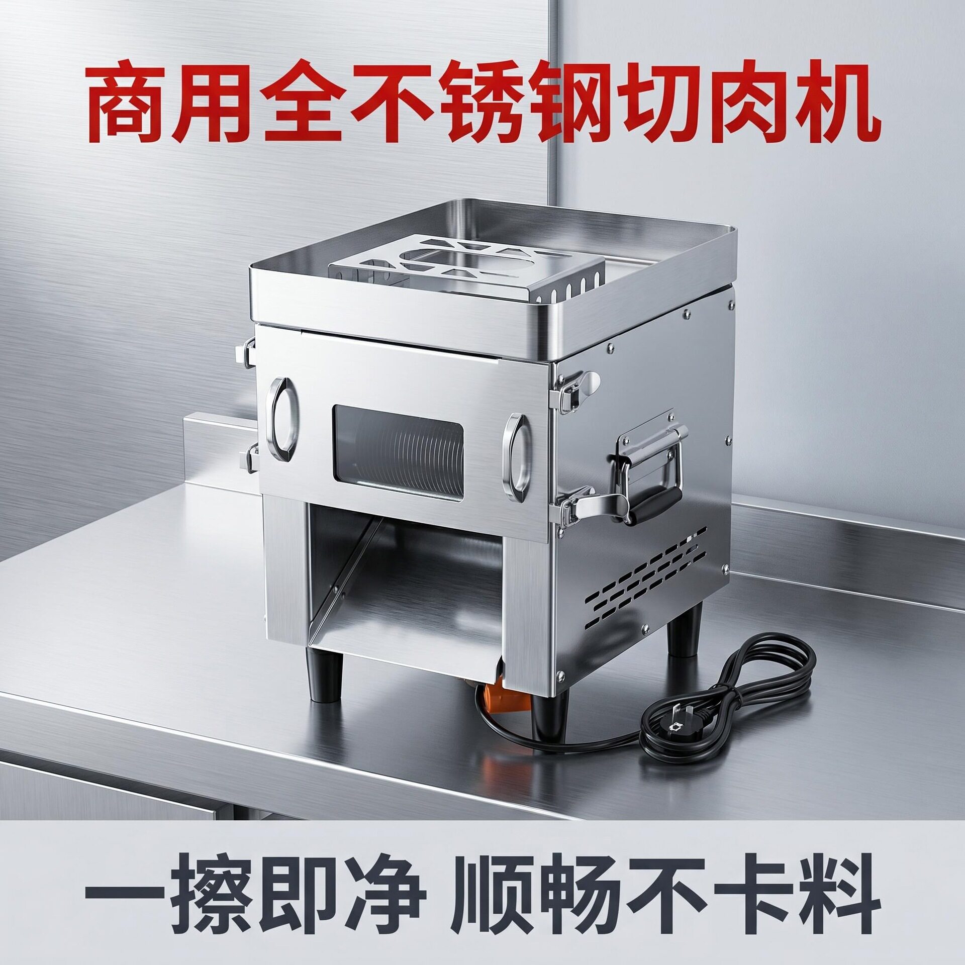 不锈钢商用电动切肉机切片机切丝全自动切肉片切菜饭店食堂用