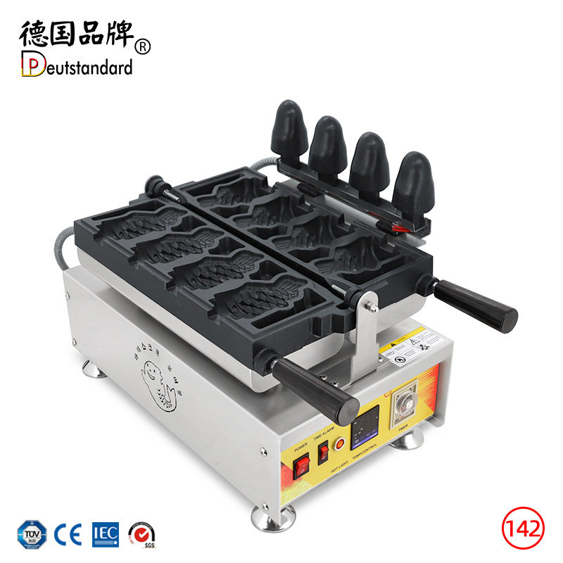 鲷鱼烧机旋转温控冰淇淋鲷鱼烧机开口舌头可加热小鱼烧华夫机烤饼