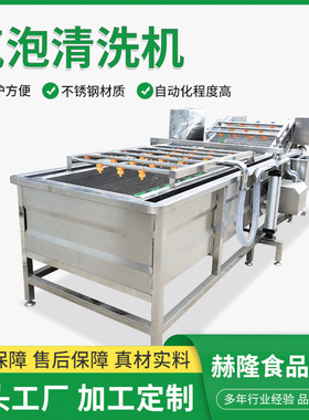 商用气泡清洗机喷淋式瓜果洗菜机大型水果蔬菜花生清洗洗泥机
