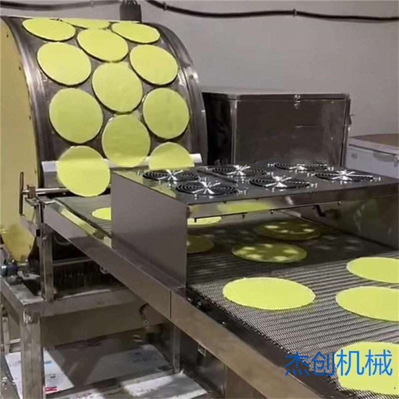 全自动摊烫皮机设备电磁加热烫皮机生产线千层蛋皮机厂家送配方