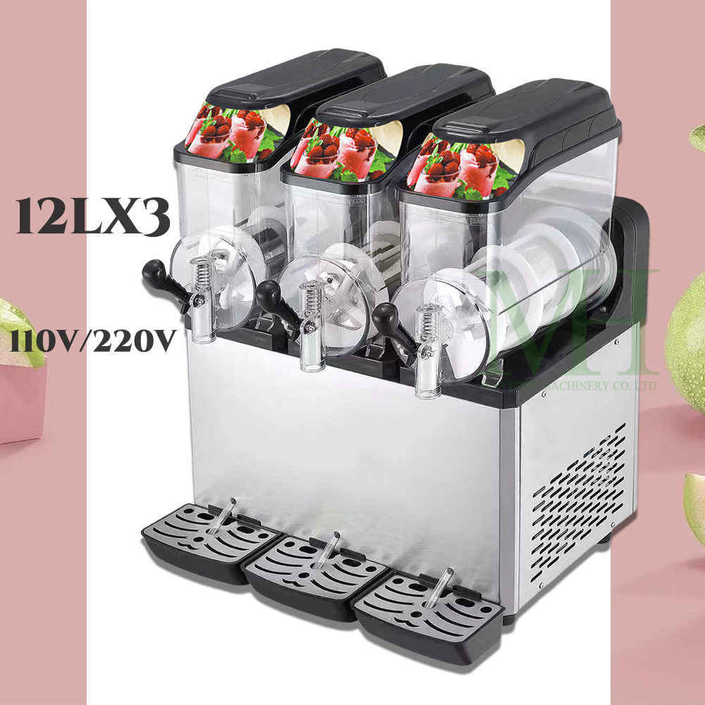 商用三缸雪融机雪泥机冷饮两用电压110V/220V工厂直销