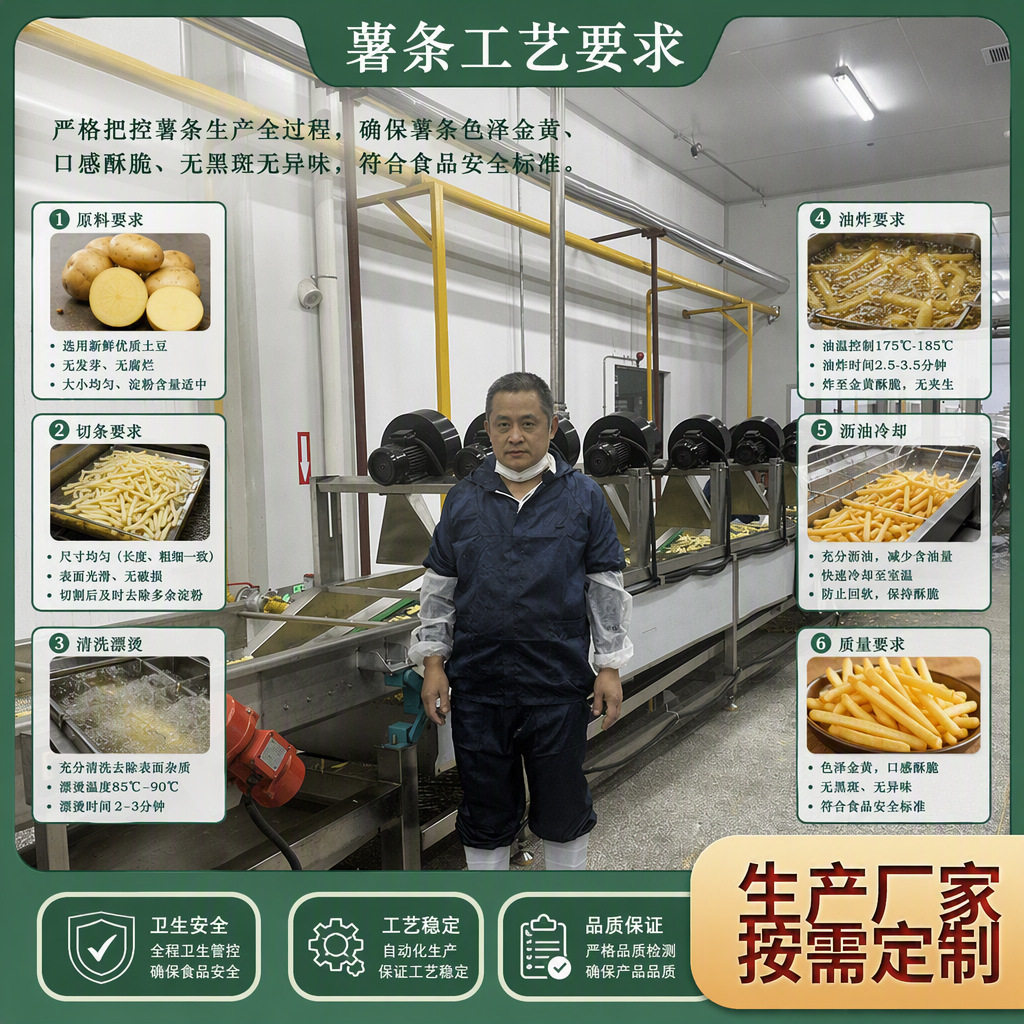 厂家批发速冻薯条薯片生产线土豆片条生产线薯条油炸流水生产线