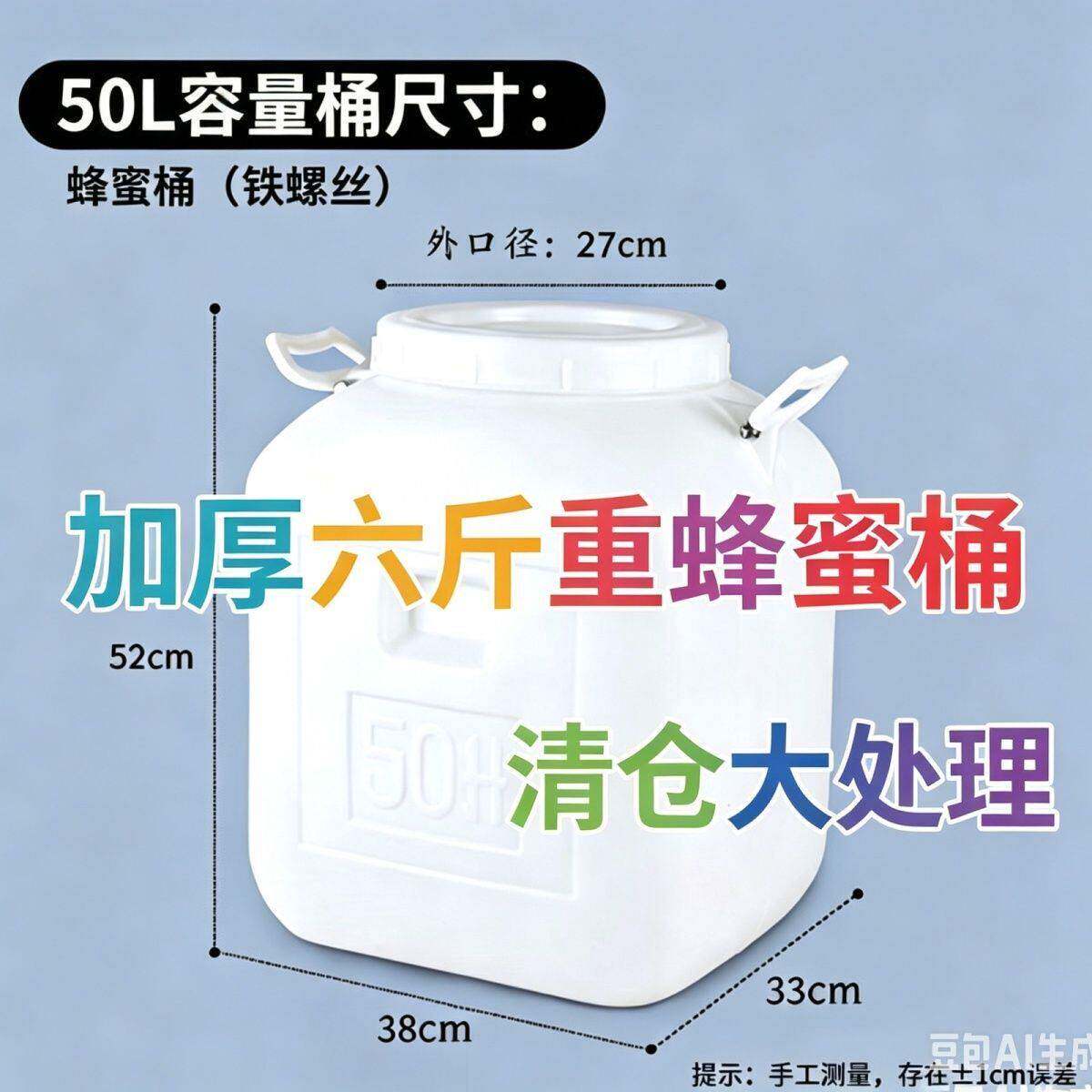 食品级蜂蜜桶加厚塑料大水桶储水桶酵素桶密封桶带盖酒桶油桶