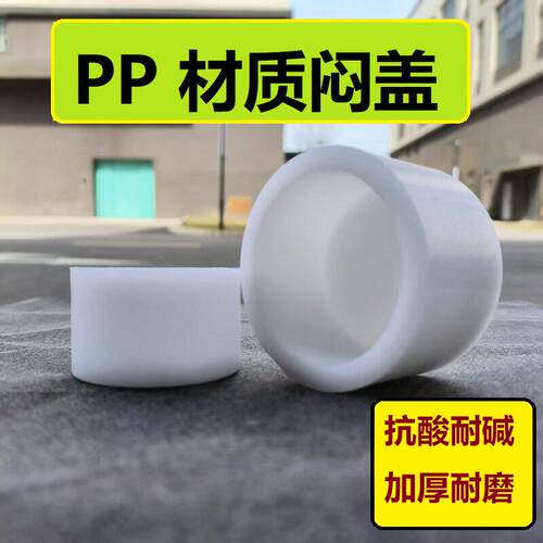 化工工程塑料管材配件DN15/20/25/32/40 PP材质闷盖 管堵头 壁厚