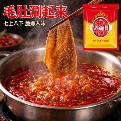 重庆火锅底料小包装香辣牛油火锅50g一人份麻辣烫冒菜调味料