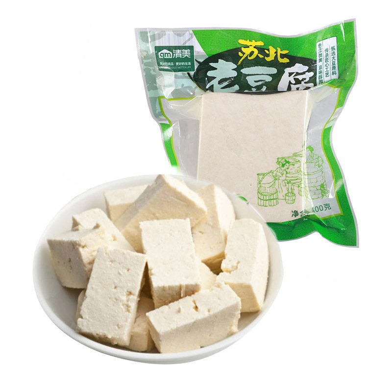 清美苏北老豆腐400g袋装烧菜炖菜新鲜非转基因豆制品新鲜顺丰包邮