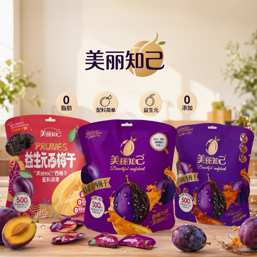 美丽知己0脂高纤酸甜西梅干