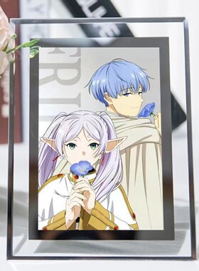葬送的芙莉莲周边玻璃相框辛美尔动漫桌面摆件可爱饰品女生日礼物