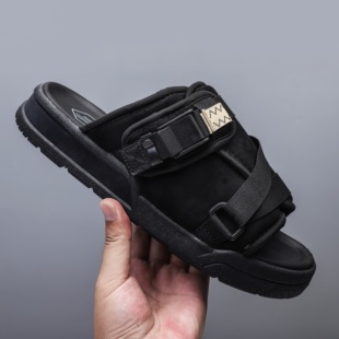 莆田新款CHRISTO  VISVIM拖鞋男女潮流厚底休闲一字拖沙滩鞋凉鞋