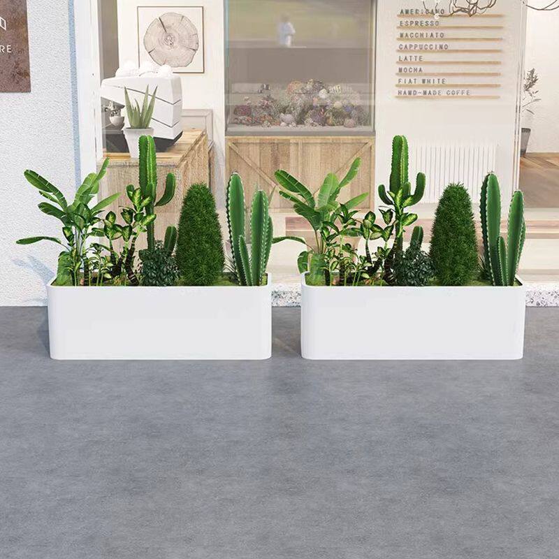 花盆长方形长条长方形花盆花箱室内超窄阳台不锈钢花箱户外方形