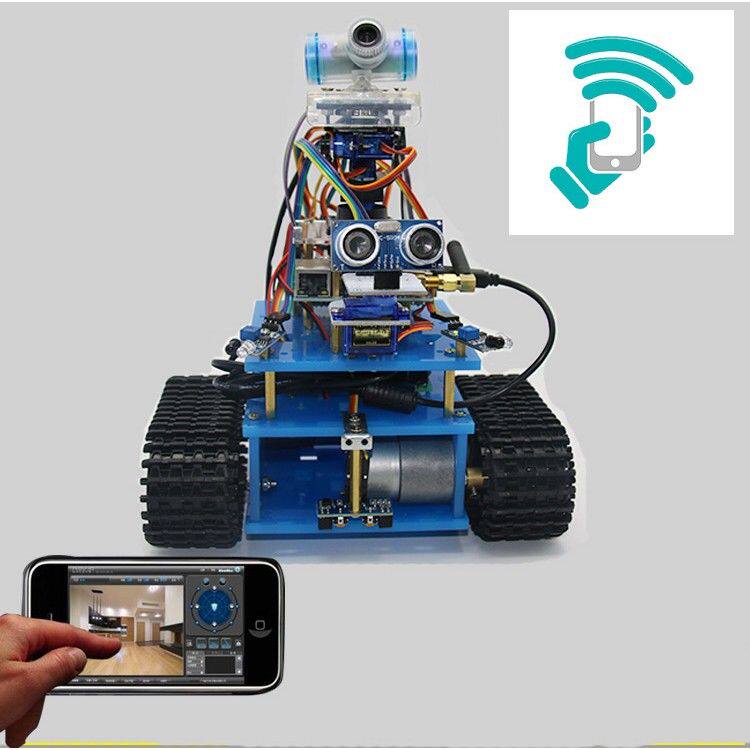 创乐博 机器人套件 arduino履带小车底盘 循迹 避障遥控WIIF智能