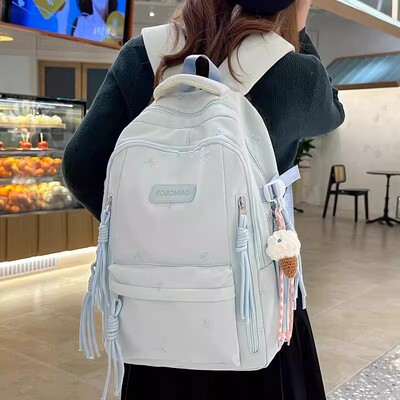 减负护脊书包女初中生