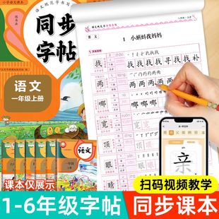 2026人教版字帖二年级上册练字帖3三年级四年级五六年级上册下册语文同步练字帖每日一练英语字贴小学生专用练习册 一年级练字字帖