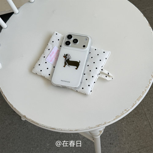趣味时髦眼镜头巾腊肠狗手机壳