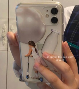 韩国ins小众快乐滑板女孩手机壳14适用iPhone14promax苹果13pro全包15pro新款 16promax女生保护壳17promax