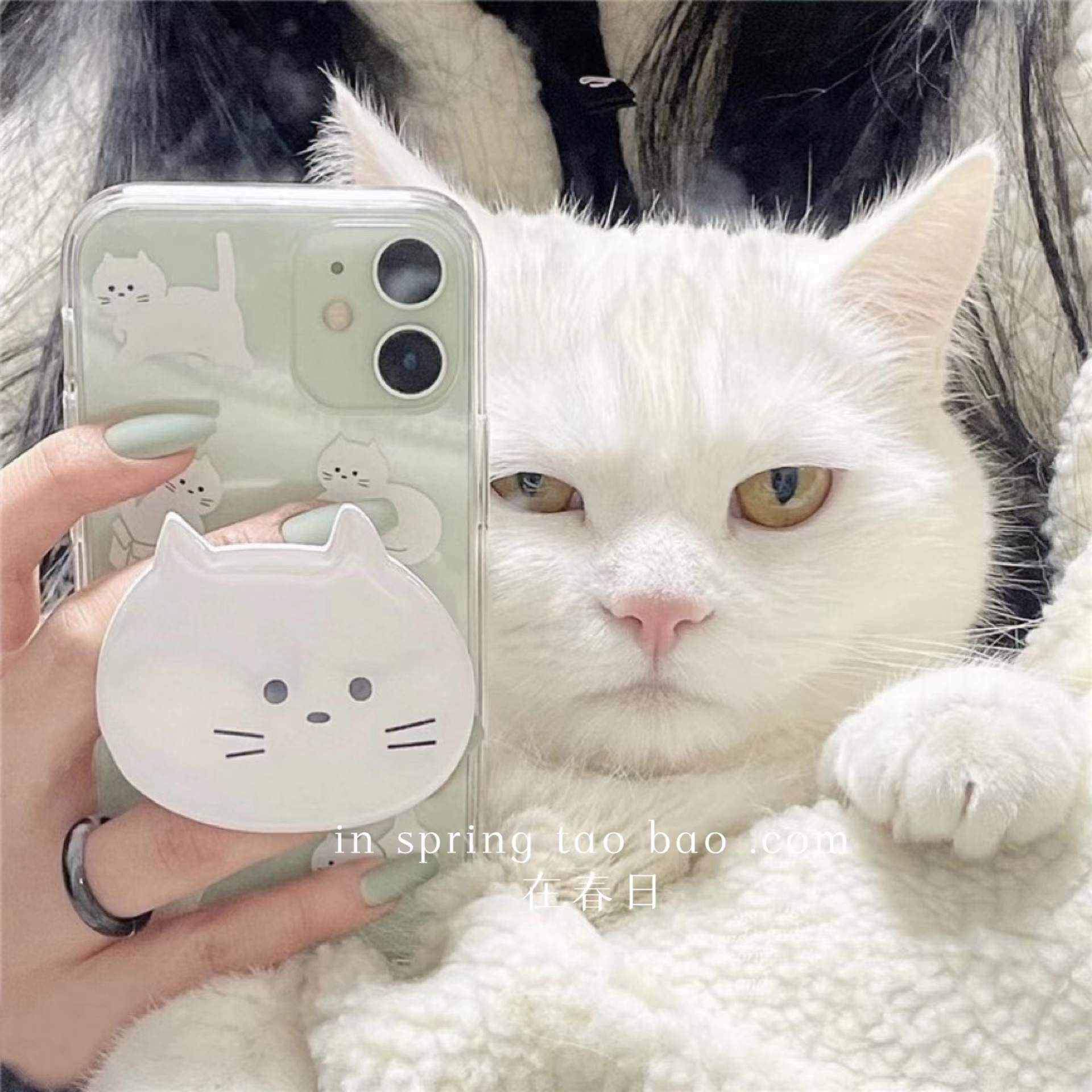 可爱ins猫咪支架手机壳15