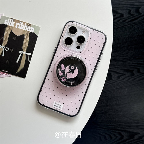 韩系甜酷波点CD唱片摇摇乐