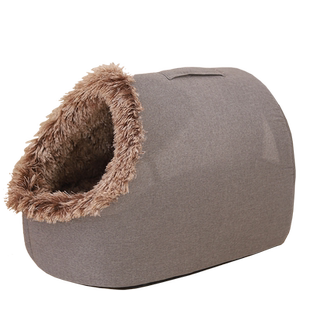 冬季猫窝全封闭手提式安全感长毛绒保暖随处可放不占空间猫狗通用