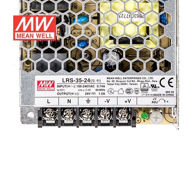 明纬24V电源35W LRS-35-24 直流开关稳压220V转24VDC台湾品牌