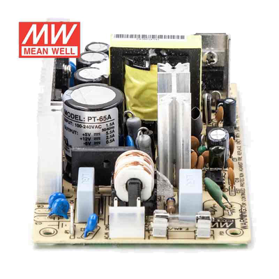 明纬PT-65C电源 5V±15V三路65W 5V7A+15V2.6A-15V0.7A裸板台湾