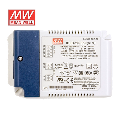 IDLC-25-500 25W 35~50V 500mA 无频闪二合一调光明纬LED开关电源