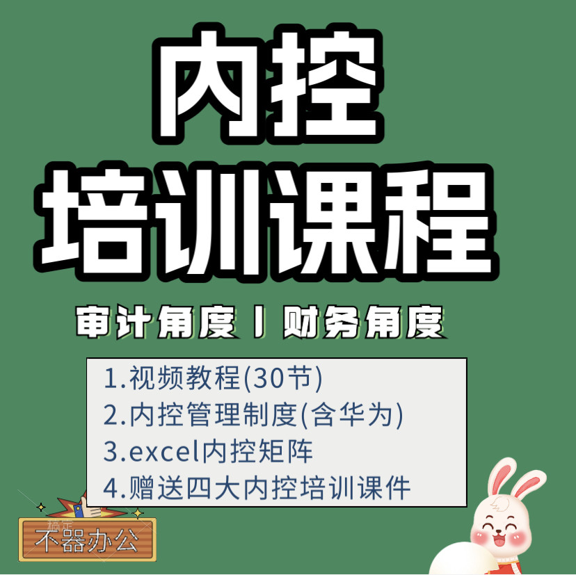 企业内控课程视频教程财务风险管理企业风控一整套内控制度案例