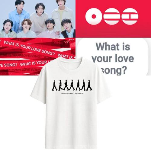 BTS防弹少年团What is your love song周边衣服短袖T体恤纯棉上衣