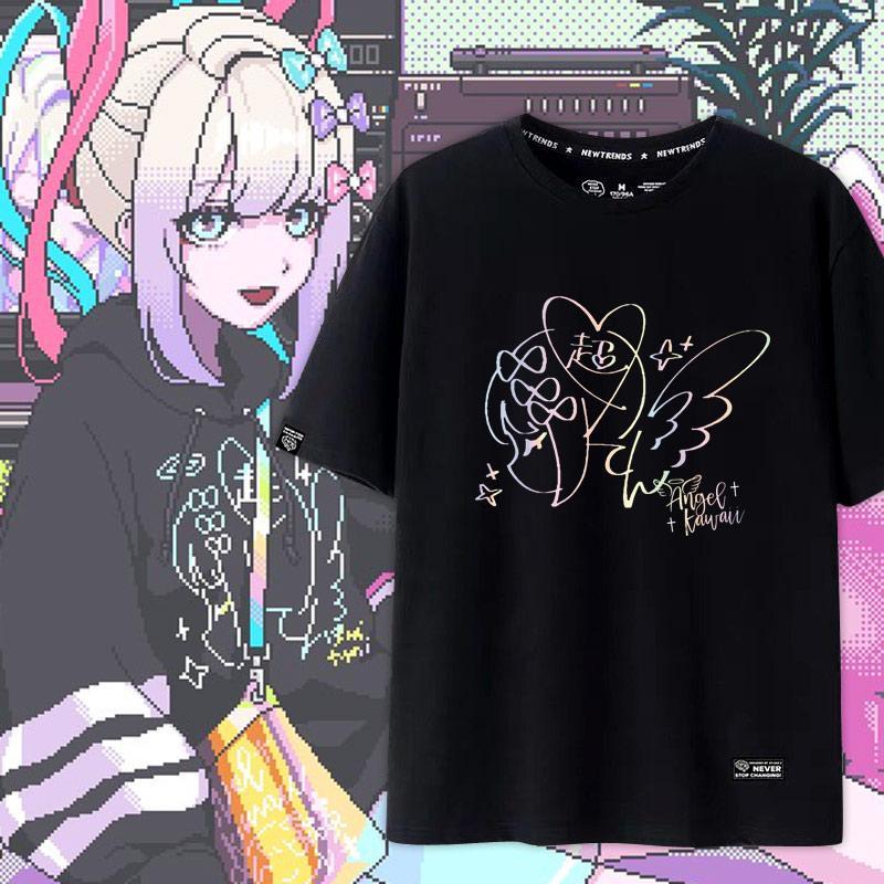 Steam电玩游戏主播女孩重度依赖cos同款糖糖超天酱男女短袖T恤ml