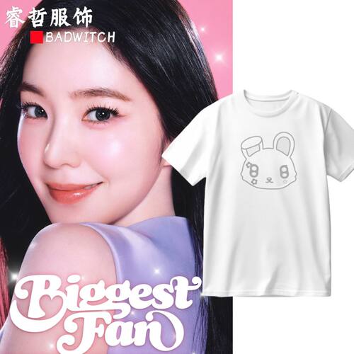 IRENE裴珠泫Biggest Fan2026周边同款图案印花上衣服夏季新款半袖