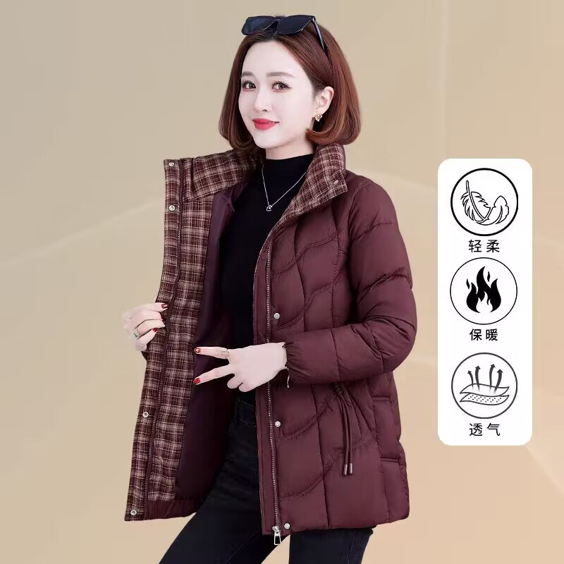 中长款棉衣棉服女冬季2025新款中年女士妈妈保暖棉袄洋气加厚外套