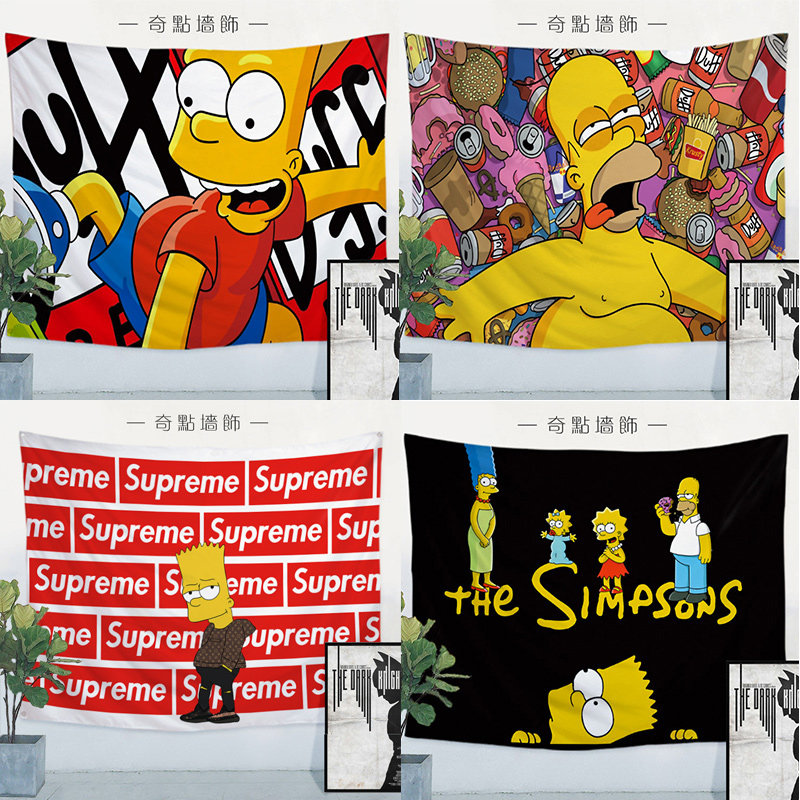 辛普森挂布背景布装饰定制挂旗复古电影海报卧室宿舍墙壁装饰动漫