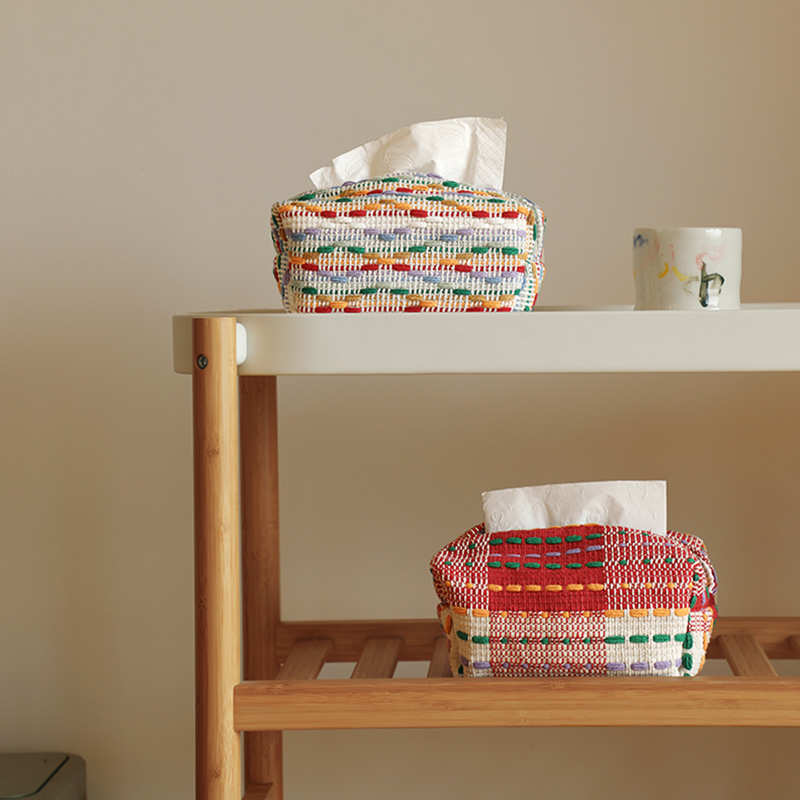 家用创意纸巾袋高级感纸巾盒复古加厚纸巾套少女卧室抽纸盒多巴胺