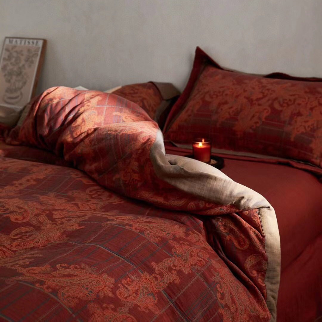 克洛维贵族 |  奢华高级感复古欧式双层纱宽边a类母婴级纯棉四件