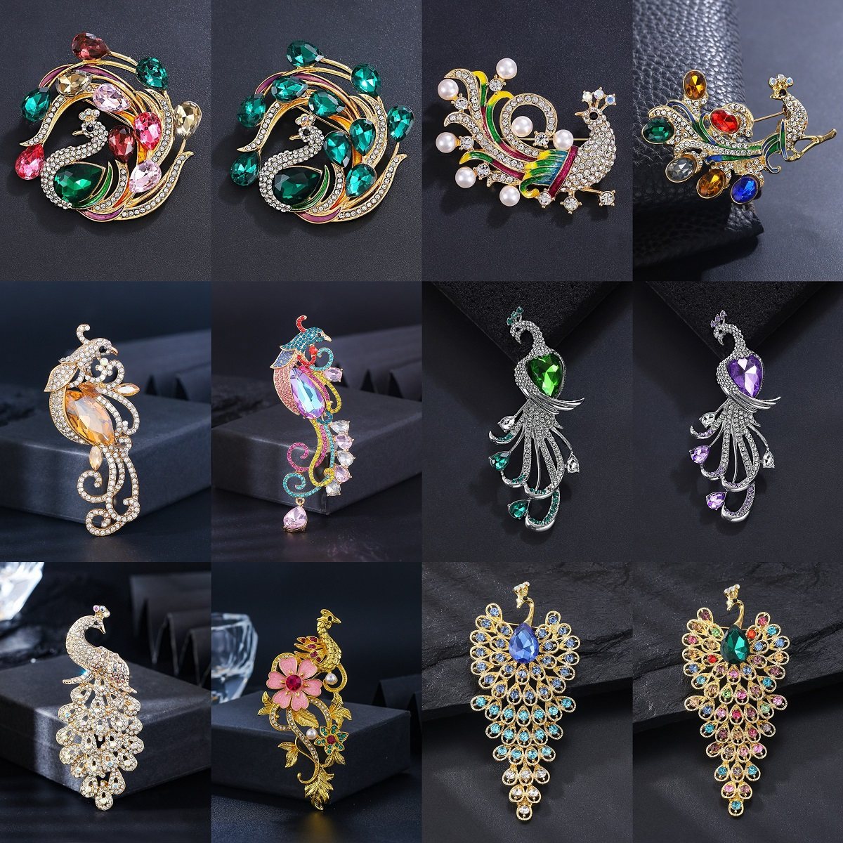 高级感气质水晶孔雀胸针奢华优雅胸花女高档西装礼服配饰别针批发,饰品/流行首饰/时尚饰品新,胸针,淘宝优惠券,粉丝福利购,淘宝优惠卷