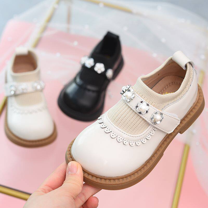 春秋真皮女童软底公主鞋