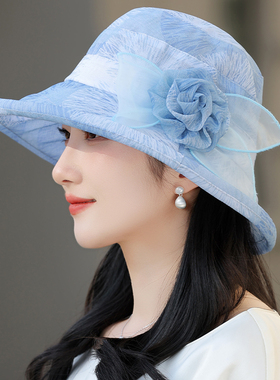 妈妈帽子春夏防晒帽女士遮阳