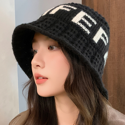 新款绑带渔夫帽女冬天保暖帽子
