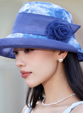 新款中老年人渔夫帽女士妈妈帽夏