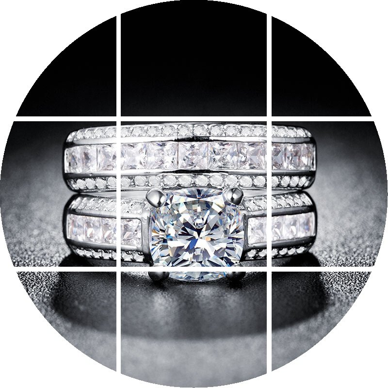 镀925银18k金镶锆石戒指对戒情侣男女士通用首饰