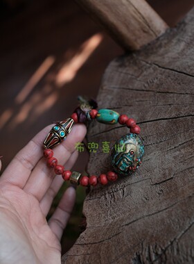 复古文艺百搭尼泊尔古法琉璃珠手串SC148