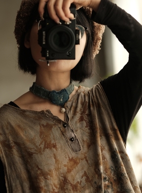 复古文艺手工古布百搭项圈SC105