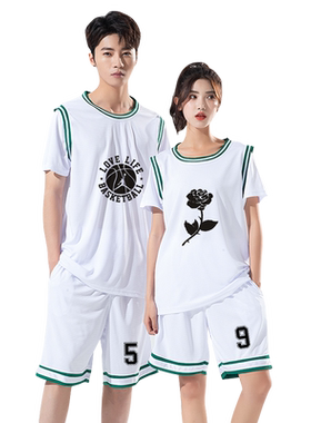 短袖假两件学生潮流宽松篮球服