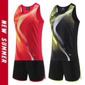 田径服套装 马拉松跑步速干比赛运动服 男女训练健身衣体考背心短裤