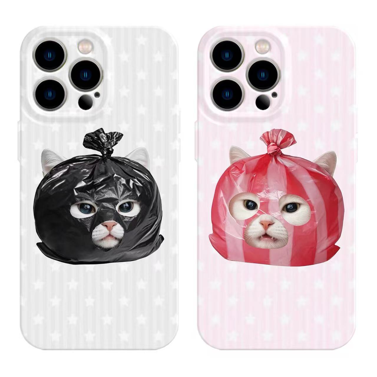 塑料袋子猫咪手机壳手机壳适用于苹果17OPPOvivo小米17一加13苹果16promax荣耀华为vivo红米oppo