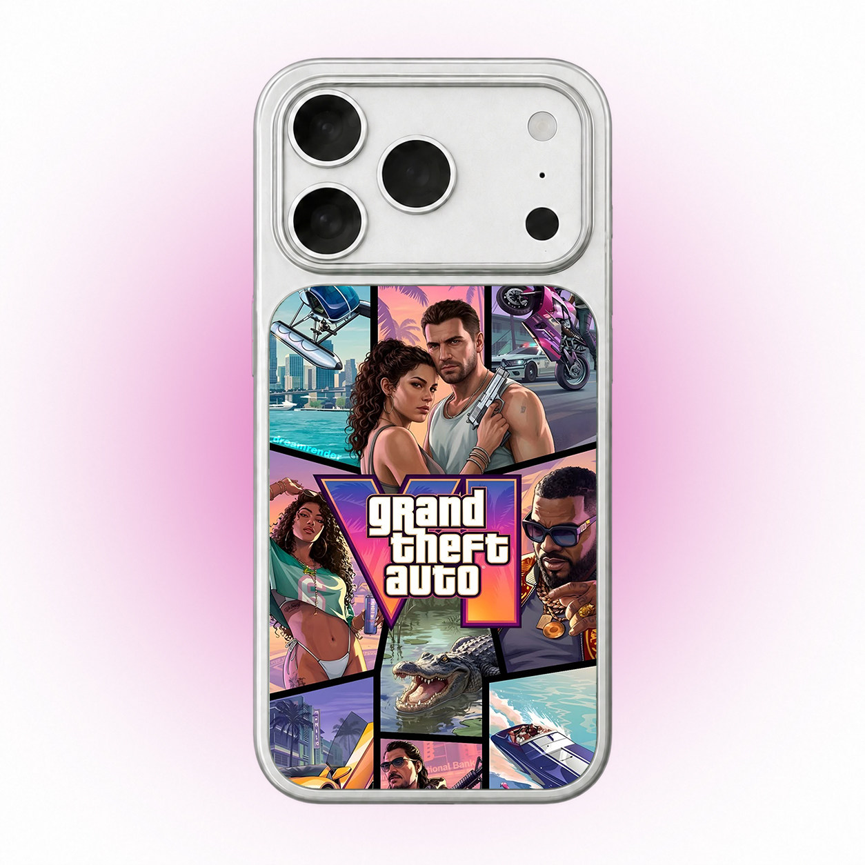 创意GTA6手机壳适用苹果18promax新款手感iPhone17动漫二次元复古欧美游戏风独立设计OPPOvivo手机保护套