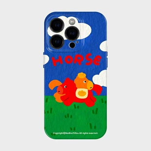 HORSE成双手机壳手机壳适用于苹果17OPPOvivo小米17一加13苹果16promax荣耀华为vivo红米oppo