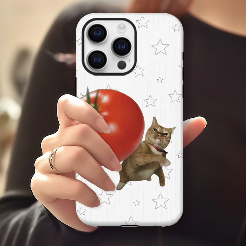 搞怪番茄猫咪情侣趣味meme手机壳手机壳适用于苹果17OPPOvivo小米17一加13苹果16promax荣耀华为vivo红米oppo