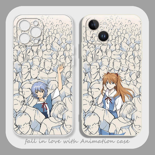 EVA明日香老婆绫波丽动漫适用于iPhone16手机壳15苹果13软壳12promax硅胶全包x小米14红米k70荣耀x50iqooneo9