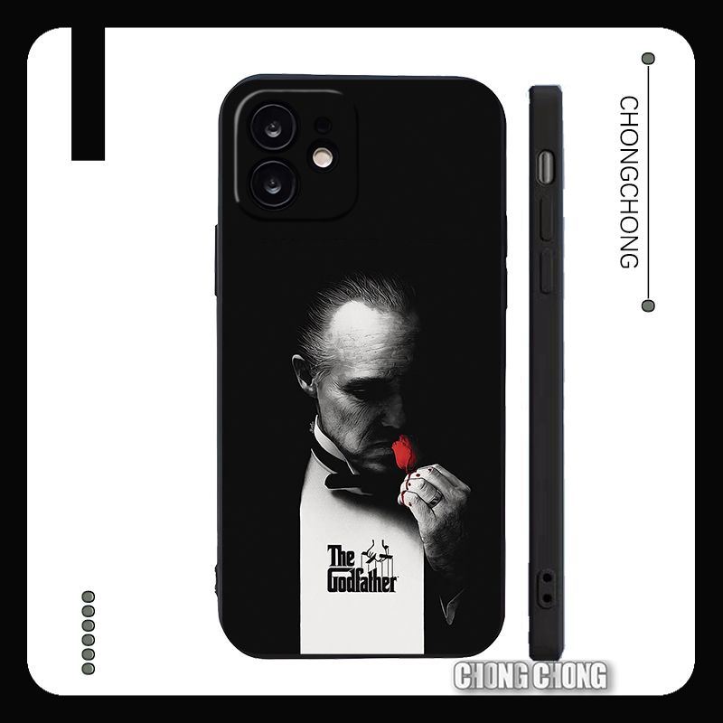 高分电影教父马龙·白兰度手机壳直边硅胶软壳适用iPhone16Promax苹果14软壳红米k80至尊版IQOONEO9一加ace3V